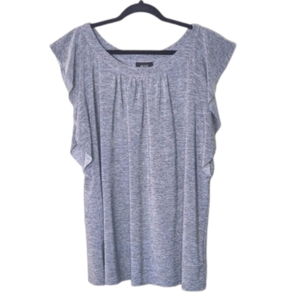 Alyx Butterfly Sleeve Flowu Shirt Gray Plus Size 0X